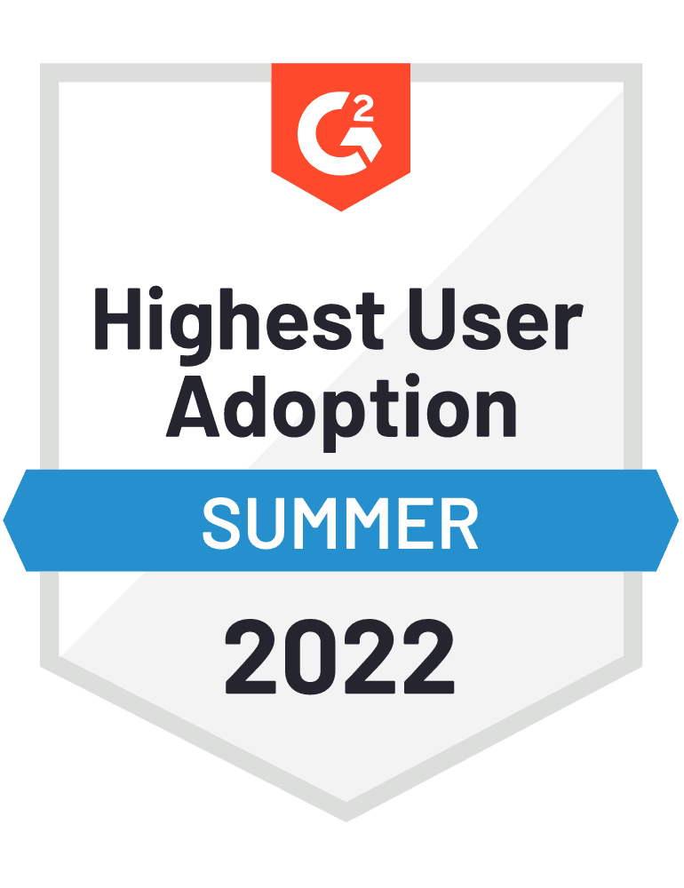 G2 Highest User Adoption Medal
